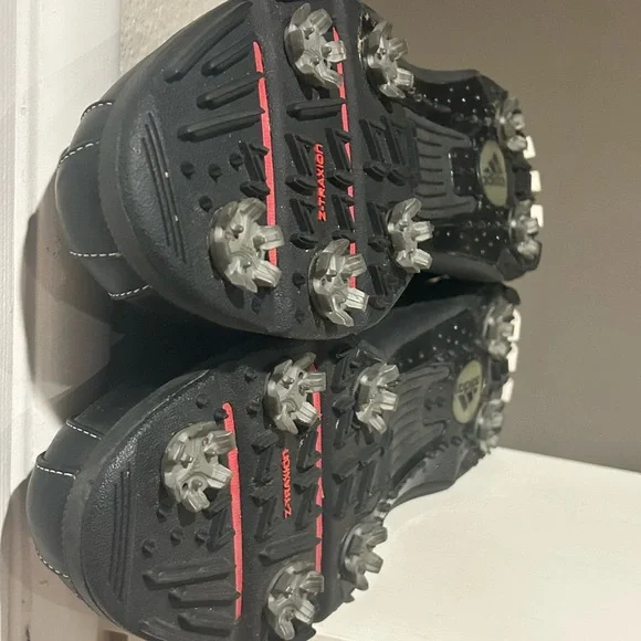 Adidas Adiprene Z-Traxion Mens Size 10 Golf Shoes Black Spikes 104399 Cleats - Picture 9 of 10